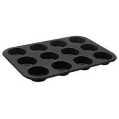 Oldenhof muffin bakvorm 12 muffins aluminium zwart