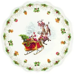 Oldenhof Nostalgic Christmas serveerbord ø 32 cm porselein