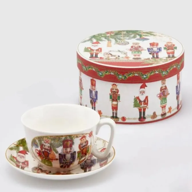 Oldenhof Nutcracker koffiekop met schotel porselein