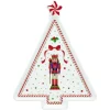 Oldenhof Nutcracker Twist Kerstboom serveerbord 21 x 16 cm porselein
