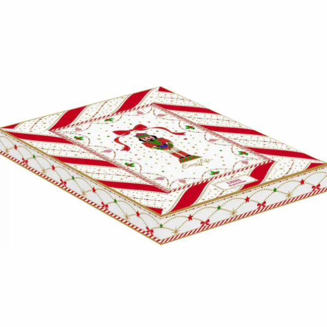 Oldenhof Nutcracker Twist Kerstboom serveerbord 21 x 16 cm porselein