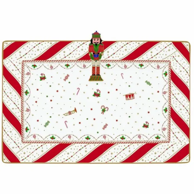 Oldenhof Nutcracker Twist serveerschaal 36 x 24 cm porselein
