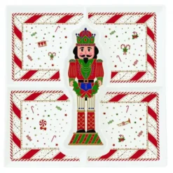 Oldenhof Nutcracker Twist serveerbord 25 x 25 cm porselein