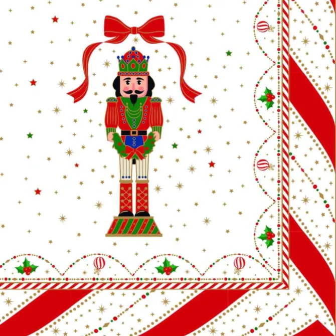 Oldenhof Nutcracker Twist servet 33 x 33 cm papier 20 stuks