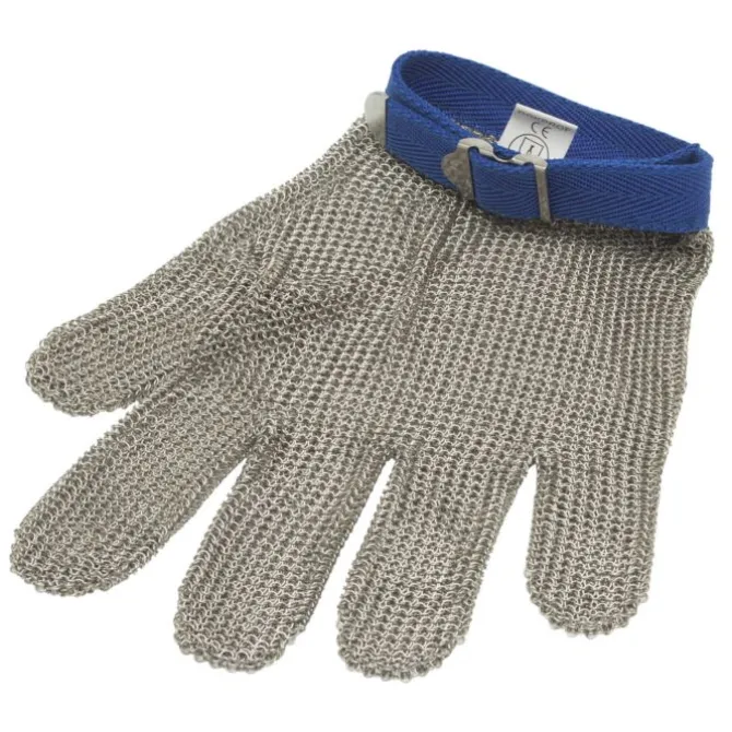 Oldenhof oesterhandschoen L rvs blauw