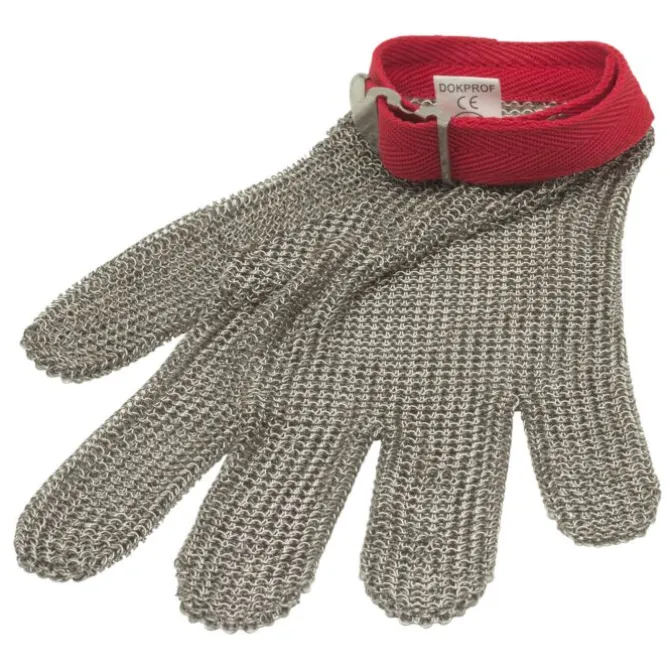 Oldenhof oesterhandschoen M rvs rood