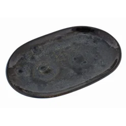 Oldenhof 1821 ovale schaal ø 23 x 16 cm aardewerk spickelblauw