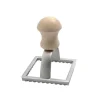 Oldenhof pasta uitsteekvorm vierkant 7 x 7 cm hout aluminium