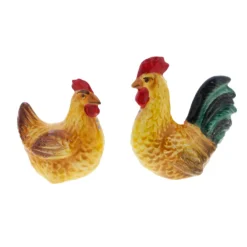 Oldenhof peper- en zoutstel haan en kip aardewerk