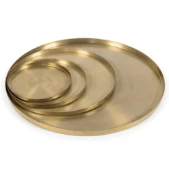 Oldenhof platte schaal medium ø 25,5 x 1,5 cm metaal Antique Brass