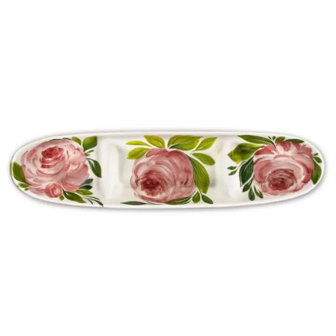 Oldenhof Rosa Romantica antipastischaal aardewerk
