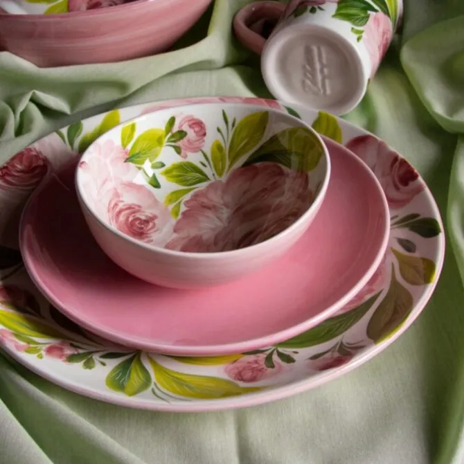 Oldenhof Rosa Romantica schaal ø 20 cm aardewerk