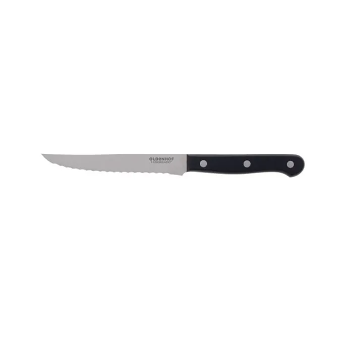 Oldenhof Solo steakmes met golfkartel 13 cm messenstaal