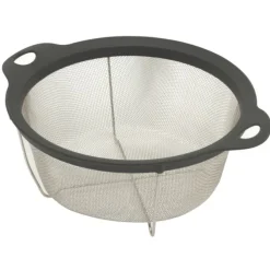 Oldenhof staande zwarte zeef rond 25,5 cm rvs zwart