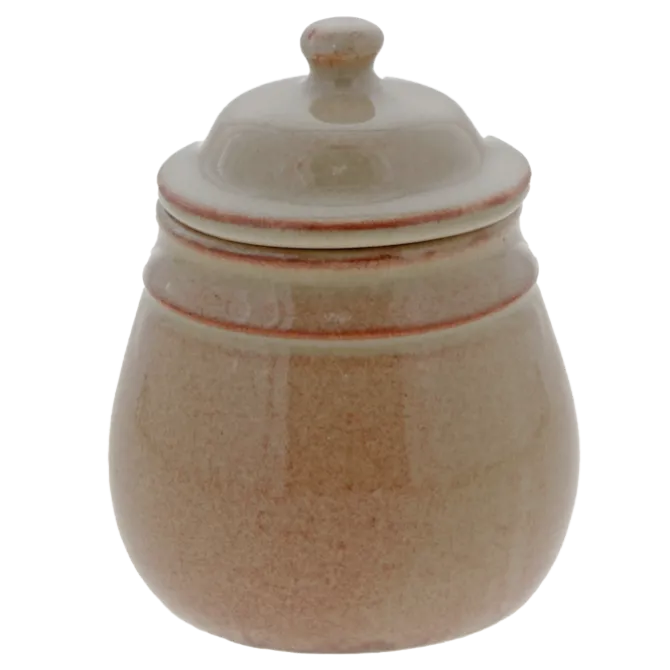 Oldenhof 1821 suikerpot aardewerk beige