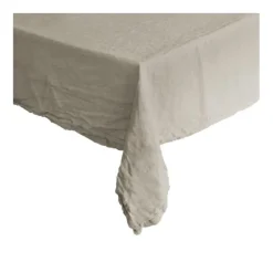 Oldenhof tafelkleed 142 x 400 cm linnen Basic Light Grey Washed