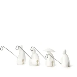 Oldenhof Theehouder vissers set van 4 silicone wit