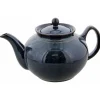 Oldenhof 1821 theepot 1 liter aardewerk indigo blauw