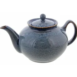 Oldenhof 1821 theepot 1 liter aardewerk indigo spickelblauw