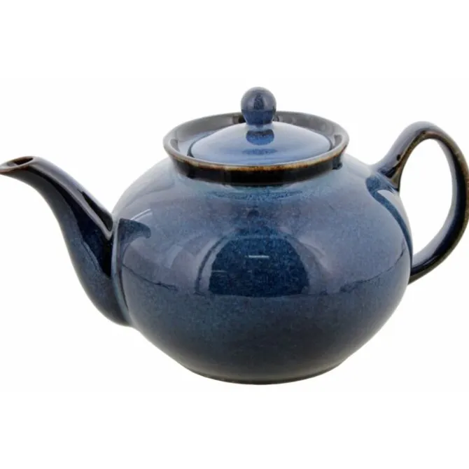 Oldenhof 1821 theepot 1 liter aardewerk azuurblauw