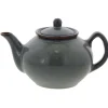 Oldenhof 1821 theepot 1 liter aardewerk olijfgrijs