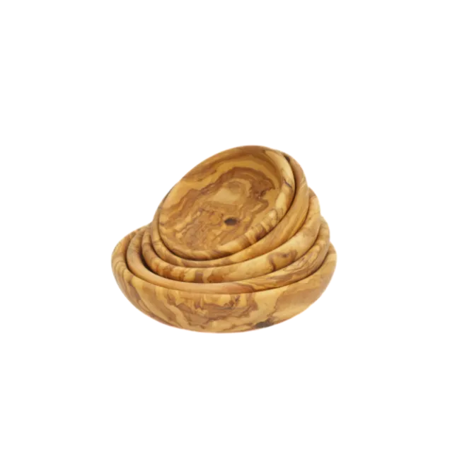 1821 Olijfhout diepe saladeschaal ø 22 cm olijfhout