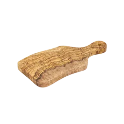1821 Olijfhout rustieke serveerplank met greep 37 x 17 cm olijfhout