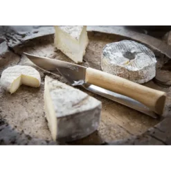 Opinel Cheese kaasmes met vork 25 cm rvs hout