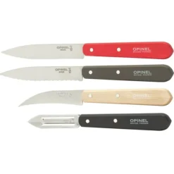 Opinel Essentials messenset rvs rood 4-delig