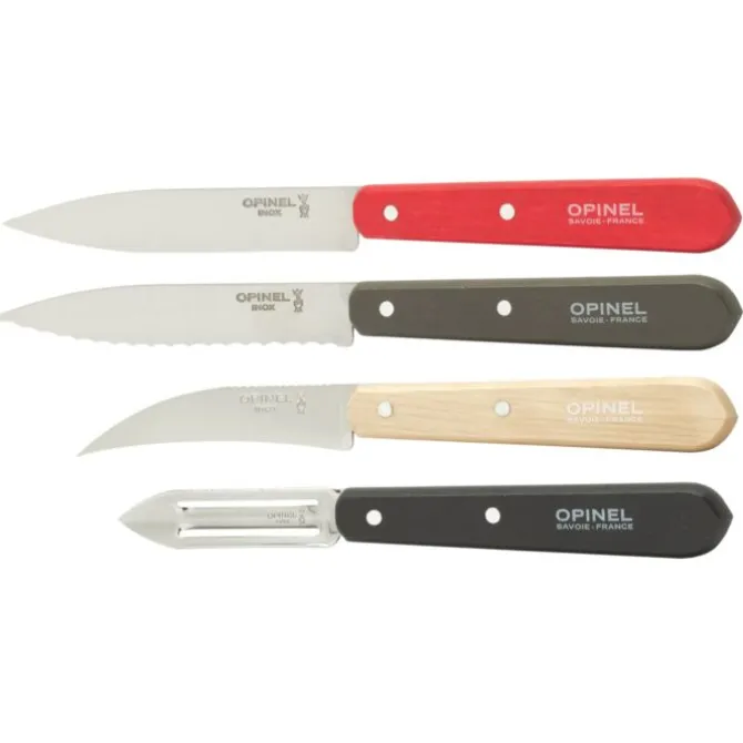 Opinel Essentials messenset rvs rood 4-delig