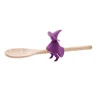 Ototo Agatha lepelhouder en stoomaflater 7,6 cm silicone paars