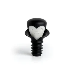 Ototo Count Corkula wijnstop 6 cm kunststof zwart