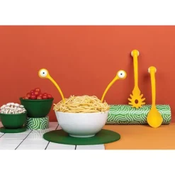 Ototo Pasta Monsters pastalepels kunststof geel 2-delig
