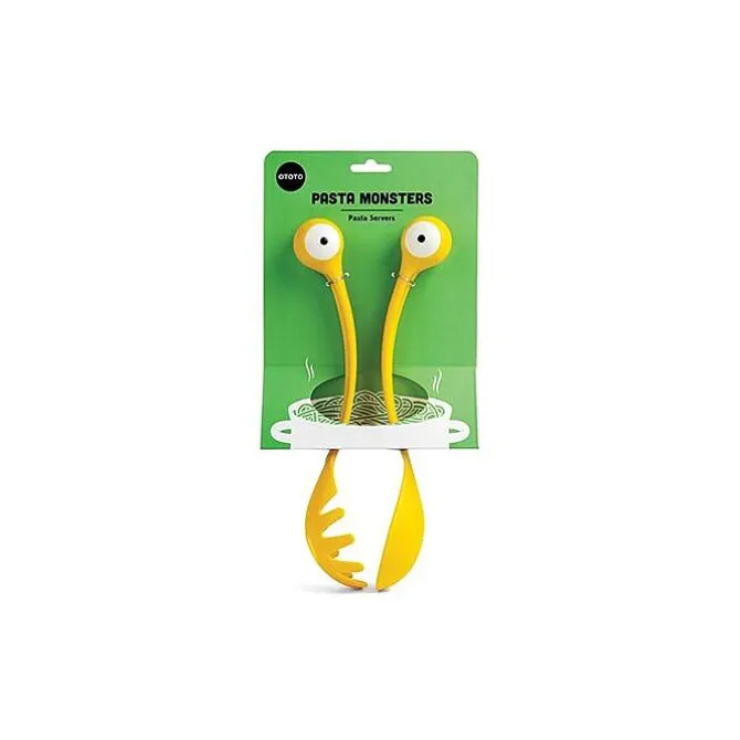 Ototo Pasta Monsters pastalepels kunststof geel 2-delig