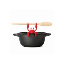 Ototo Red lepelhouder en stoomaflater 7,5 cm silicone rood