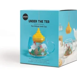 Ototo Under The Tea thee-ei silicone geel + theeglas