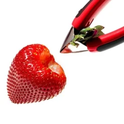 OXO Good Grips aardbei-ontkroner rvs rood