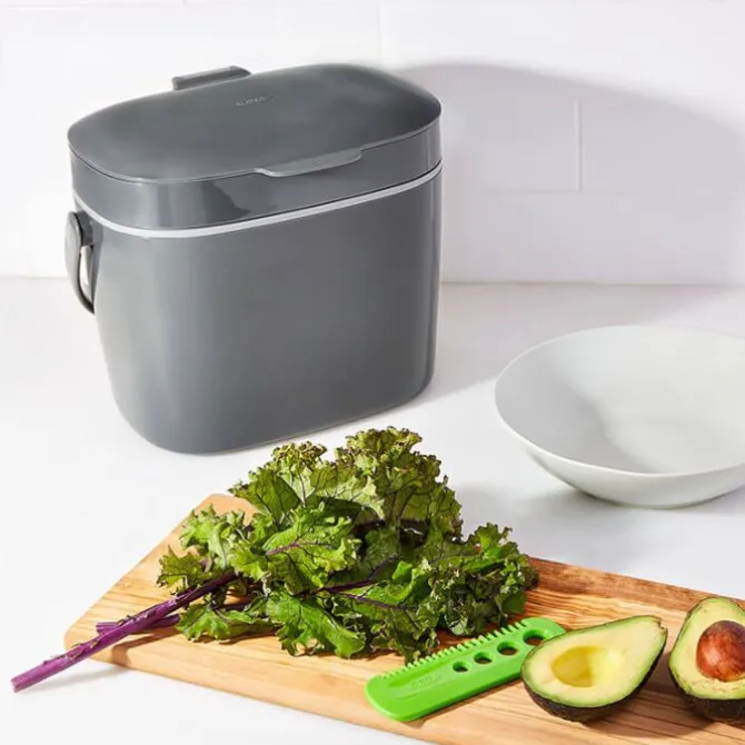 OXO Good Grips compostemmer 6,5 liter kunststof grijs