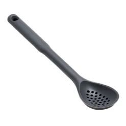 OXO Good Grips lepel met gaatjes 33 cm silicone grijs