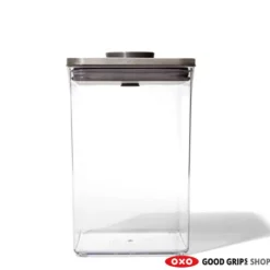 OXO Good Grips POP SteeL 2.0 voorraadpot vierkant 4,2 liter kunststof rvs