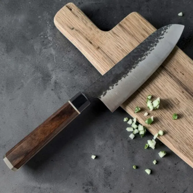 Pateru Aogami 2 Santoku 16,5 cm carbonstaal