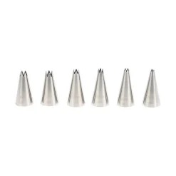 Patisse gekartelde spuitmonden ø 5 - 15 mm rvs 6-delig