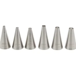 Patisse gladde spuitmondjes ø 4 - 10 mm rvs 6-delig