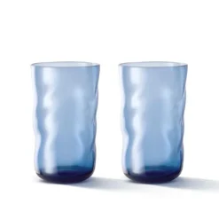 Paveau Swirl longdrinkglazen glas Midnight 2 stuks