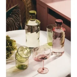 Paveau Swirl longdrinkglazen glas Moss 2 stuks