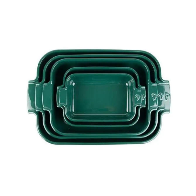 Peugeot Appolia rechthoekige ovenschaal 22 cm keramiek bosgroen