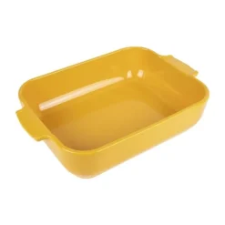 Peugeot Appolia rechthoekige ovenschaal 36 cm keramiek saffraangeel