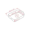 Peugeot Appolia rechthoekige ovenschaal 25 cm keramiek saffraangeel