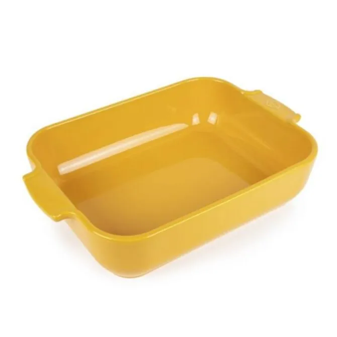 Peugeot Appolia rechthoekige ovenschaal 40 cm keramiek saffraangeel