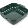Peugeot Appolia vierkante ovenschaal 28 cm keramiek bosgroen